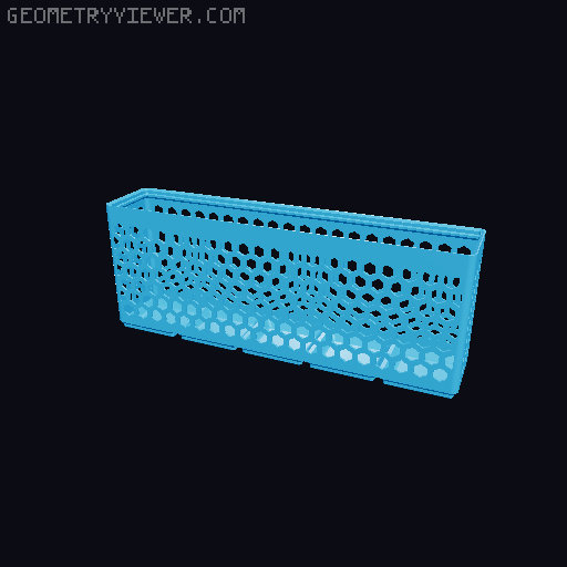 Gridfinity Hex Bins Light all sizes 3D model thumbnail