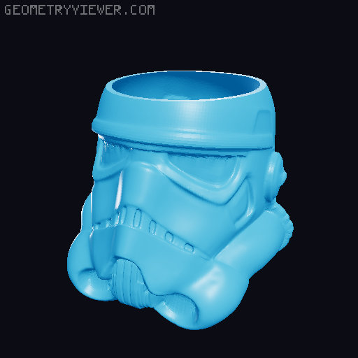 StormTrooper Helmet Pot Plant 3D model thumbnail