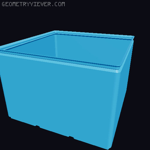 Gridfinity Box (Quick print, lite version, less filament!) 3D model thumbnail