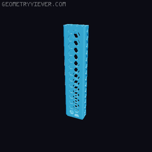 Gridfinity Hex Bins Light (rotated grid) all sizes 3D model thumbnail