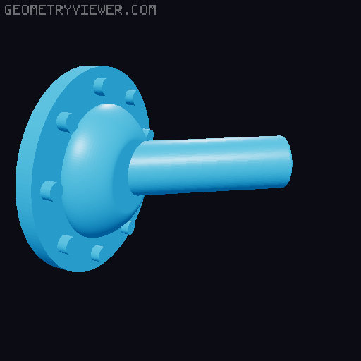 J-2 Rocket Engine 3D model thumbnail