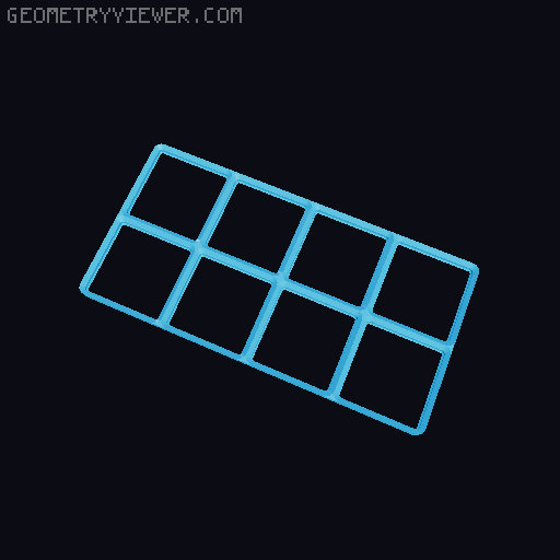 Generated STL Files from Parametric Gridfinity Baseplate 3D model thumbnail
