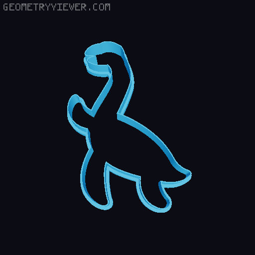 34 Dinosaur cookie cutters / cutter [Dinosaurus vykrajovátka] 3D model thumbnail