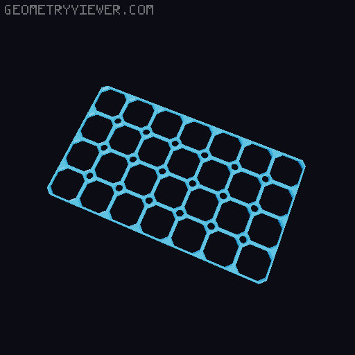 openGrid with Multiboard-compatible screw holes 3D model thumbnail