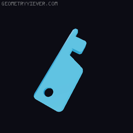 Toy Handcuffs with Key (print-in-place) 3D model thumbnail