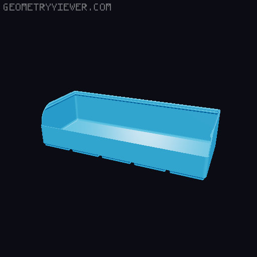 Gridfinity rouded bins collection all sizes 3D model thumbnail