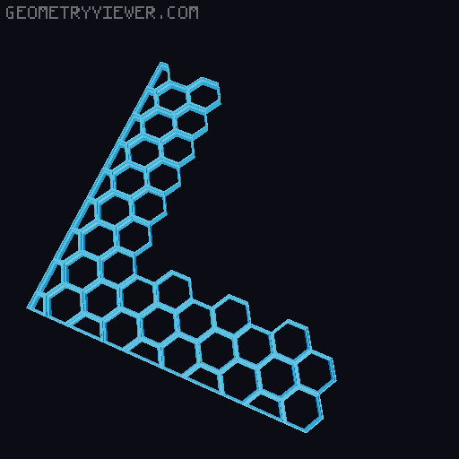 Honeycomb wall standard rectangular border 3D model thumbnail