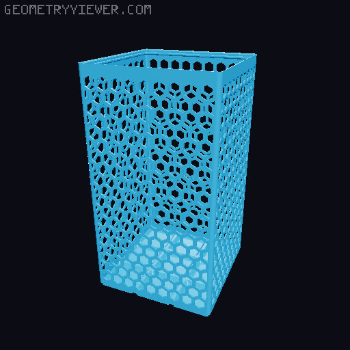 Gridfinity Hex Bins Light all sizes 3D model thumbnail