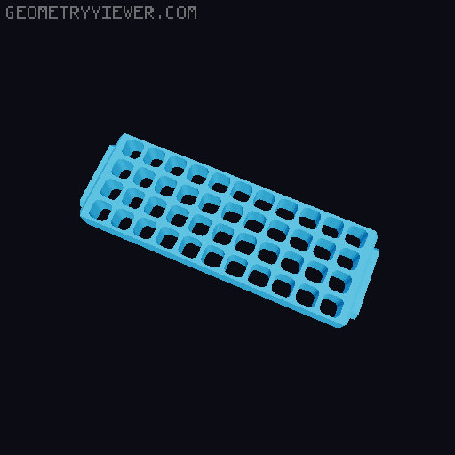 Desktop organizer - 4x11 marker organizer 3D model thumbnail