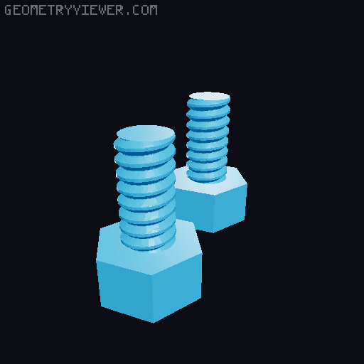 Nuts and Bolts GPU Stand 3D model thumbnail