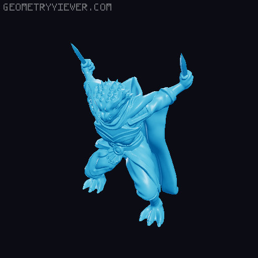 Rogue Dragonborn - Female - No supports needed 3D model thumbnail