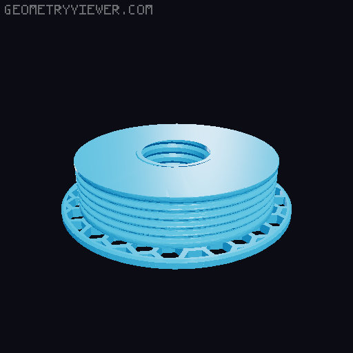 Filament Spool Keychain (Remix) 3D model thumbnail