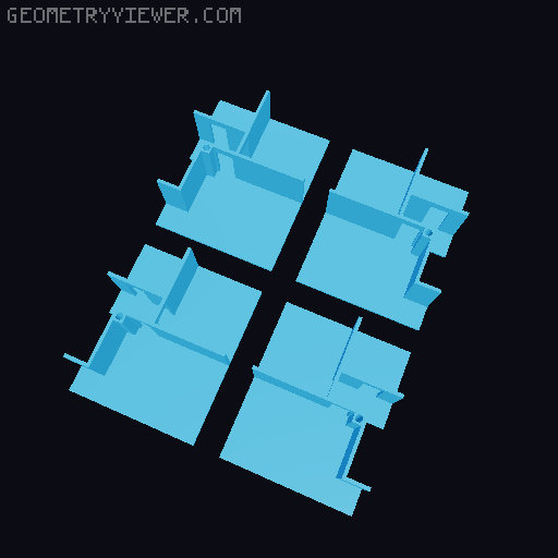4er Reihenhaus 3D model thumbnail