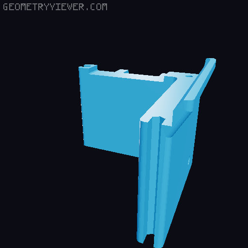 Remix K1 riser with hinges for lid, added vents (open/close), PTFE tube exit out right rear to the side. 3D model thumbnail