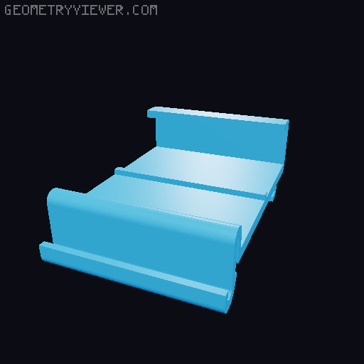 WAGO 221-4xx/6xx DIN Mount 3D model thumbnail