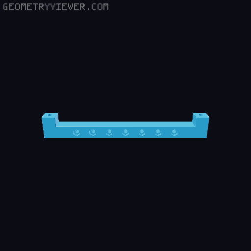 3D printable rack - Handles and Footer for Printable Skadis Mount 3D model thumbnail