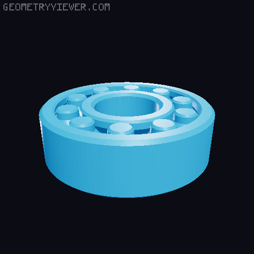 Print in place BALL bearings 3D model thumbnail