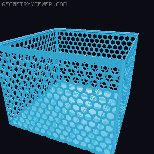 Gridfinity Hex Bins Light all sizes 3D model thumbnail