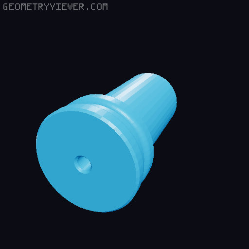 Zinc blaster printed plunger rods and plungers for 25mm or 26mm ID PT 3D model thumbnail