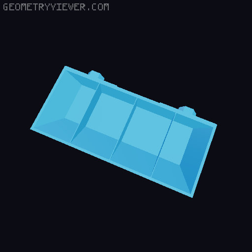 HSW Bucket Shelf - Sectioned & Smaller 3D model thumbnail