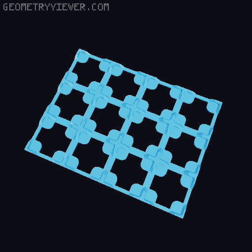 Thin Gridfinity Magnet Base - up to 12x12 3D model thumbnail