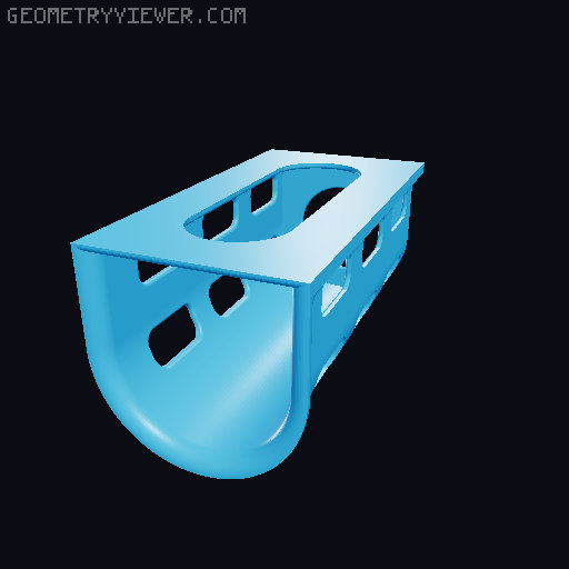 Garbage bag holder top/side. Standard, Hexagon and Voronoi design. 3D model thumbnail
