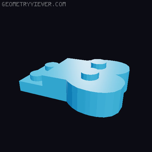 Lego Dog Tag 3D model thumbnail