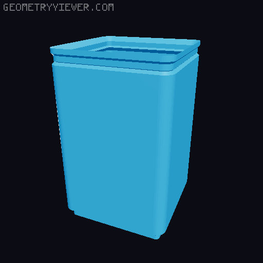 Gridfinity Box (Quick print, lite version, less filament!) 3D model thumbnail
