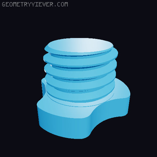 GOEWS Ryobi Tool Mount 3D model thumbnail