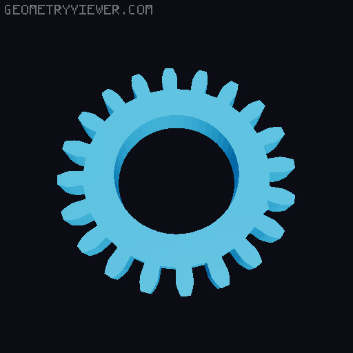 Simple Expandable Gearbox 3D model thumbnail