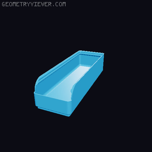 Gridfinity rouded bins collection all sizes 3D model thumbnail