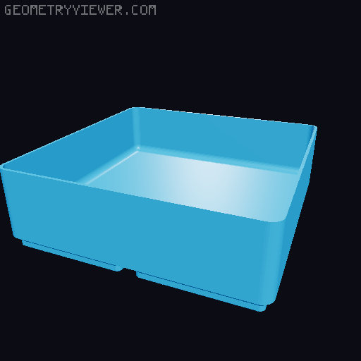 Gridfinity Refined No Lip Bins 3D model thumbnail
