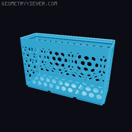 Gridfinity Hex Bins Light all sizes 3D model thumbnail