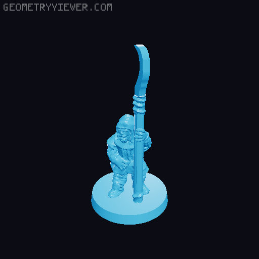 Lake-Town Militia Spearmen 10mm Scale 3D model thumbnail