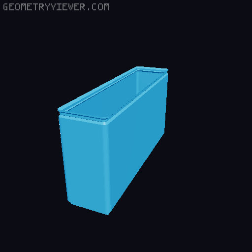 Gridfinity Box (Quick print, lite version, less filament!) 3D model thumbnail