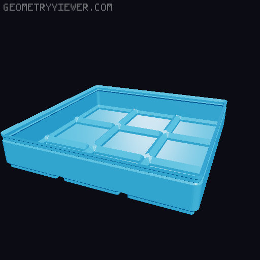 Gridfinity Box (Quick print, lite version, less filament!) 3D model thumbnail