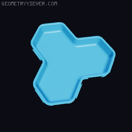 Interlocking Sorting Cups (Hex Shape) - Version 2 3D model thumbnail