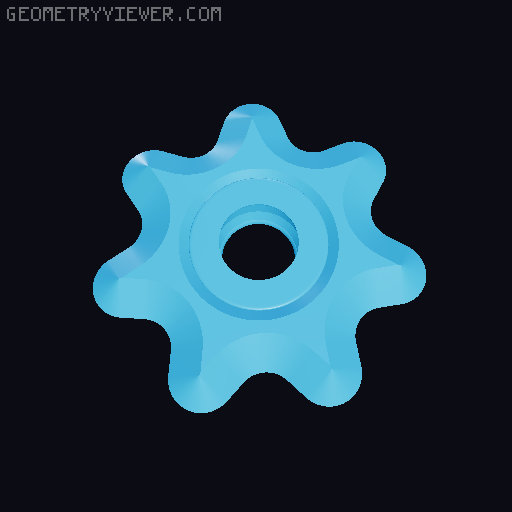Fully 3D Printed Bike Chain Gear Fidget Toy/Spinner 3D model thumbnail