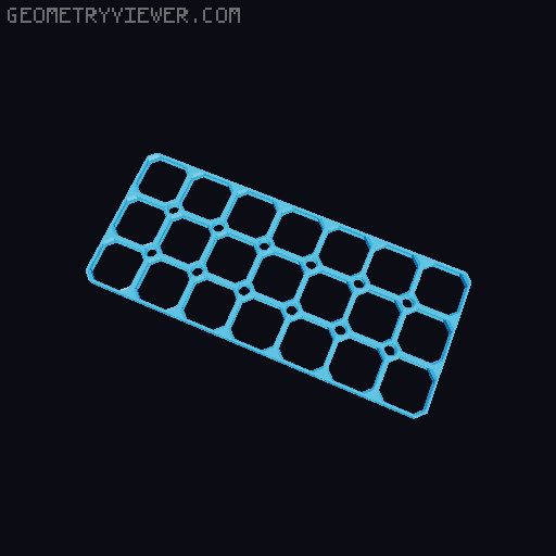 openGrid with Multiboard-compatible screw holes 3D model thumbnail