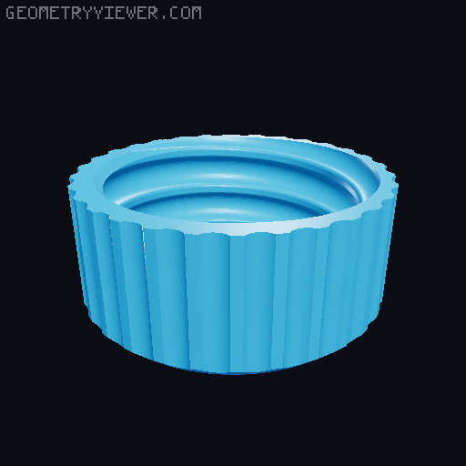 Travel size bottles with caps (parametric) 3D model thumbnail