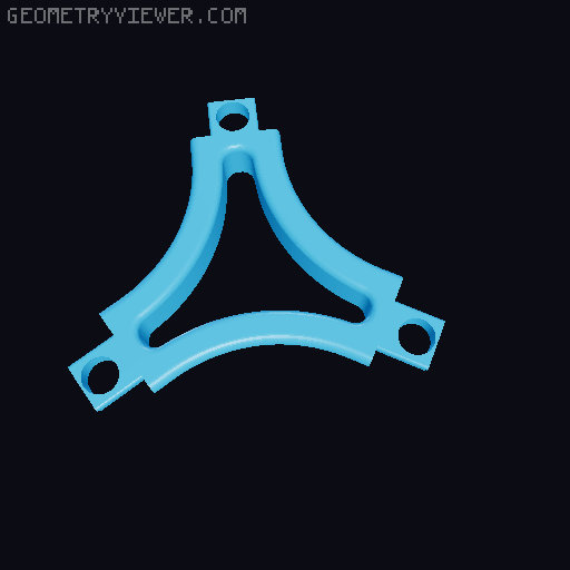 Ergonomic Delta table 3D model thumbnail