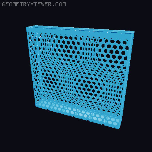 Gridfinity Hex Bins Light all sizes 3D model thumbnail