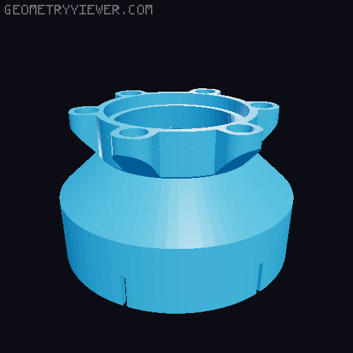 2-1/2" - 63mm / 64mm Magnetic Dust Collection Connectors / Fittings 3D model thumbnail