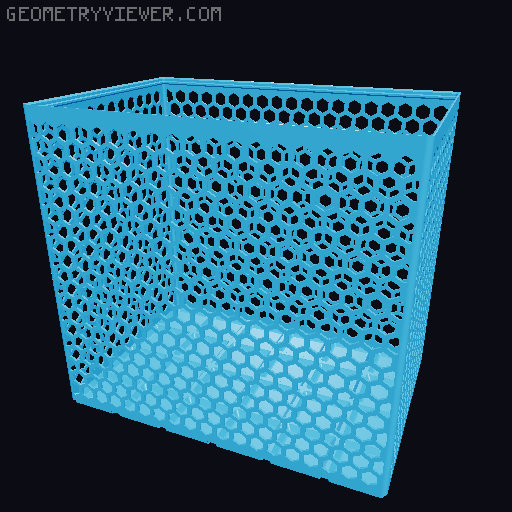 Gridfinity Hex Bins Light all sizes 3D model thumbnail