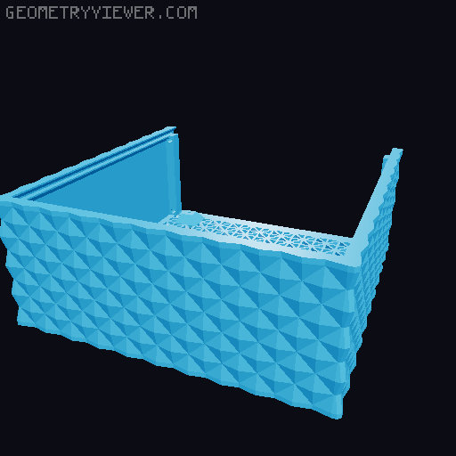 Mini ITX PC case - HDD/SSD Remix 3D model thumbnail