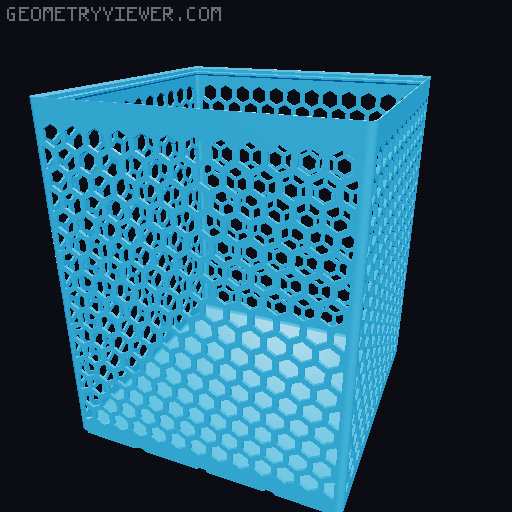 Gridfinity Hex Bins all sizes 3D model thumbnail