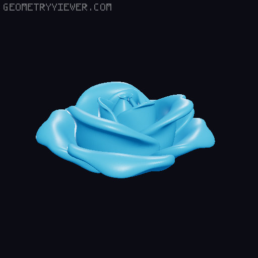 Rose with Stem 2 3D model thumbnail