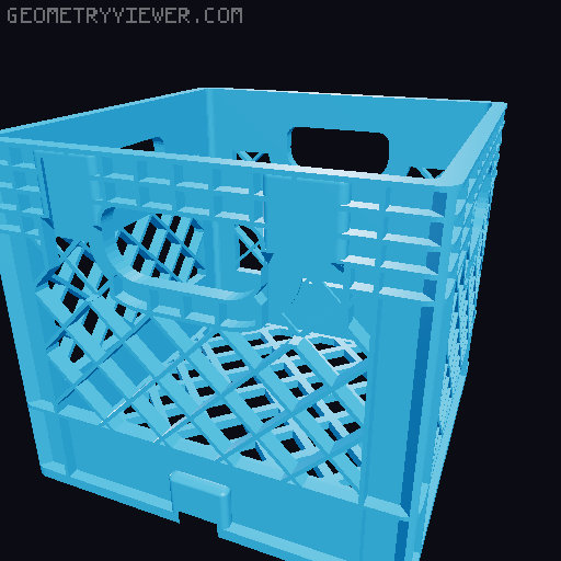 Milk Crate for Skadis - no supports 3D model thumbnail