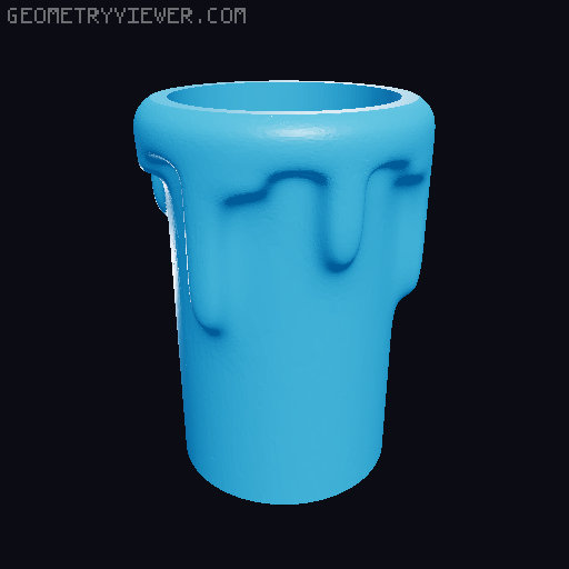 Melting candle tea light holder for rechargeable tea lights 3D model thumbnail