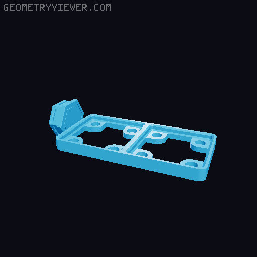 Honeycomb Wall Gridfinity Magnet Base 3D model thumbnail